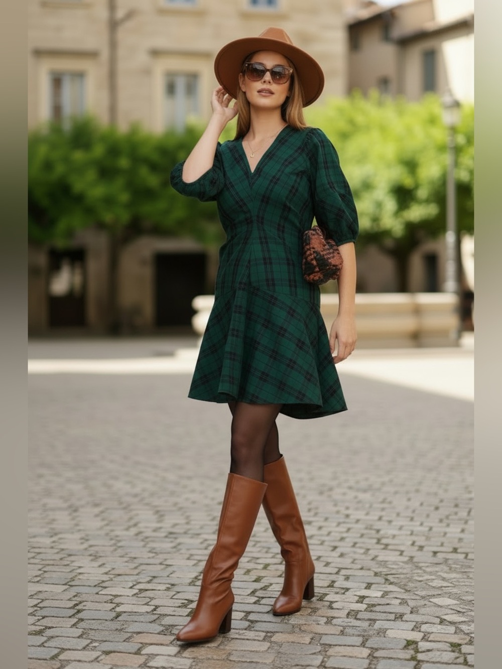 Tanya Taylor Emmaline Plaid Mini Dress Sz 4
